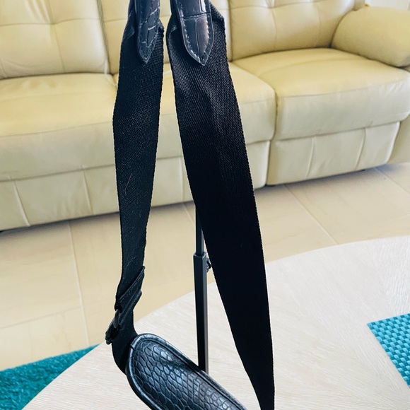 GUC - BEIS Black Crocodile-Embossed Work Tote - Picture 9 of 13